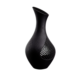 Matte black decorative vase